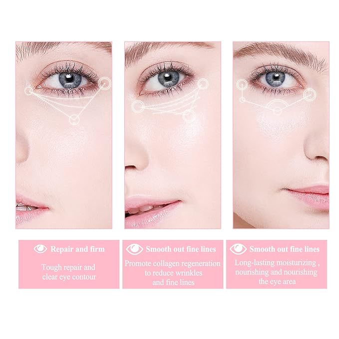 Retinol Eye Stick with Vitamin C Eye Cream for Dark Circle and Puffiness, Brightening Eye Balm Reduces Fine Lines and Bags in 4 Weeks