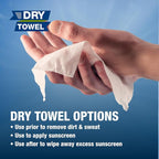 Sun X SPF 30+ Broad Spectrum Sunscreen Lotion Foil Pack Single Dose with Attached Dry Towelette, 150 Count