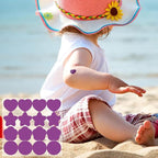 3 pieces Purple UV Stickers