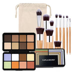 Color Correcting Concealer Palette, Contouring Foundation Creamy Contour Multi-Palette with 8 Makeup Brush Set for Foundation Powder Concealers Eyeshadows Blush Makeup, Vegan, Cruelty Free
