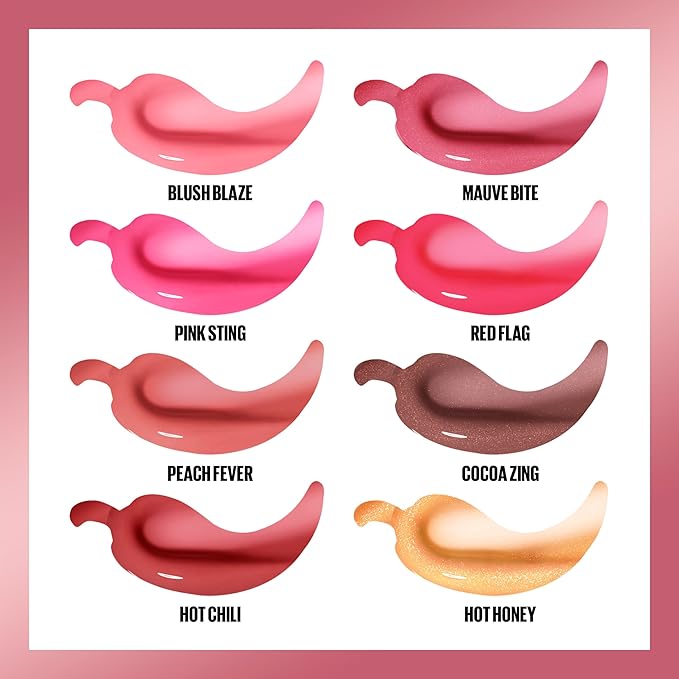 MAYBELLINE Lifter Gloss Lifter Plump, Plumping Lip Gloss with Chili Pepper and 5% Maxi-Lip, Cocoa Zing, Sheer Cool Brown, 1 Count