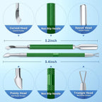 2pcs metal dark green cuticle