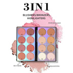 Blusher Contour Highlighter Makeup Palette, 16 Color All-in-One