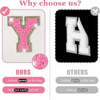 Initial letter patch makeup bag,