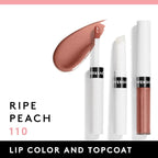 COVERGIRL Outlast All-Day Lip Color with Moisturizing Topcoat, New Neutrals Shade Collection, Ripe Peach, Pack of 1