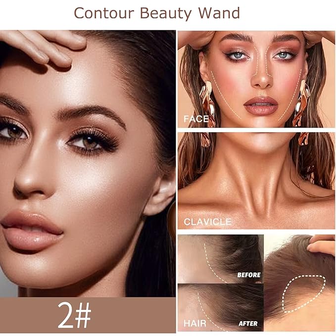 3PCS Liquid Contour Beauty Wand, Liquid Blush Highlighter