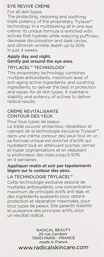 Radical Skincare Eye Revive Creme - 4 in1