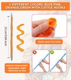 42 Pieces Heatless Waves Hair Curler, No Heat Damage Wavy Hair Curlers with 2 Sets of Styling Hooks, Heatless Curls for Women Girls Short Hair(4 Colors,25cm/ 9.9")