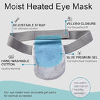Single Moist Heat Eye Compress Pad, Microwavable, Eye Mask for Dry Eye, Good for Pink Eye, Blepharitis and Stye Eye, Reusable Gel Eye Mask with Storage Pouch