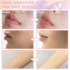 Hair identifier Spray for Face Shaving, Skin Body Hair Identifying Spray With Razors, Moisturizing and Skin Care Dermaplaner Spray, Women Dermaplaning Tool for Face