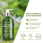 Roycederm Tea Tree Antifungal Shampoo: Folliculitis Shampoo for Dry Scalp, Dandruff, and Itchy Scalp - Medicated Clarifying shampoo with Tea Tree Oil, Paraben & Sulfate Free