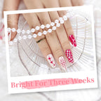 JODSONE Nail Art Gel Liner Set 10 Colors Pink Collection Gel Nail polish Need U V Lamp Cured at Home Salon Design Gift for Girls