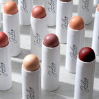 Skip The Brush Contour Duo - Cream to Powder Multi-Purpose Makeup Sticks - Pigmented, Buildable Color for Eyes, Cheeks, and Lips - Melted Cocoa + Golden Guava