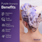 Brass Toning Purple Shampoo for Grey and Silver Hair, Infused with Purple Pigment, Sulfate Free Shampoo for Gray and Silver Hair (16 fl oz)