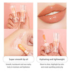 Hydrating Lip Glow Oil - Transparent Clear Plumping Gloss for Women & Girls, Color-Changing Tinted Balm, Tinta para Labios, Moisturizing Lip Care for Daily Use (Crystal, 1 pcs)