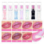 Magic Color Changing Lip Oil Ph, Glitter Lip Gloss, Upgraded Big Brush Head Moisturizing Lip Oil Long Lasting Nourishing Lip Glow Oil Non-Sticky Primer Lip Tint (# 03, 0.3 Oz)