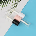 COSIDEA 10pcs 3ml empty lip gloss tubes with wand 0.1OZ Round mini White lipgloss tube container for DIY cosmetics packing