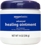 Amazon Basics Healing Ointment and Skin Protectant for Dry & Cracked Skin, Fragrance Free, 14 Ounce, 4-Pack (Previously Solimo)