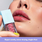 Kosas Wet Lip Oil Gloss - Hydrating Lip Plumping Treatment with Hyaluronic Acid & Peptides, Non-Sticky Finish (Malibu)