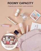 BAGSMART Travel Makeup Bag, Cosmetic Bag Make Up Organizer Case,Large Wide-open Pouch for Women Purse for Toiletries Accessories Brushes