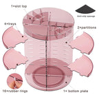 360 rotating makeup organizer with