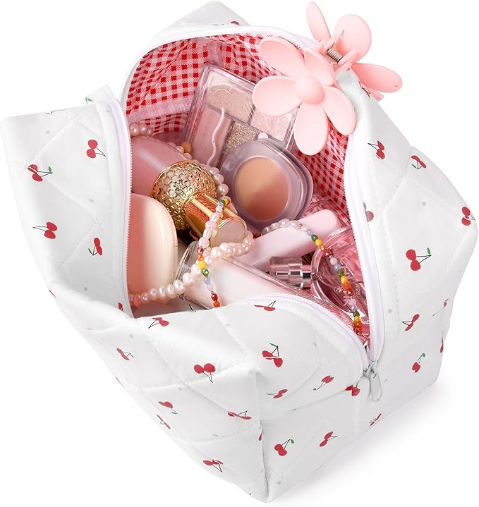 Soidram cute makeup bag quilted