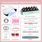 VANREESA 42 Pcs Gel Nail Polish Kit with U V Light 24 Colors Gel Polish Nail Kit Base Coat Glossy & Matte Top Coat Complete Nail Kit with Manicure Tools Gifts for Women Girls