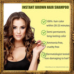 Light Brown Shampoo Para Pintar el Cabello - Instant Hair Dye Shampoo 3 in 1 Refresh Hair Color, Herbal Shampoo Hair Dye for Women Men, Easy to Use & Long Lasting Hair Color Shampoo 16.90 oz