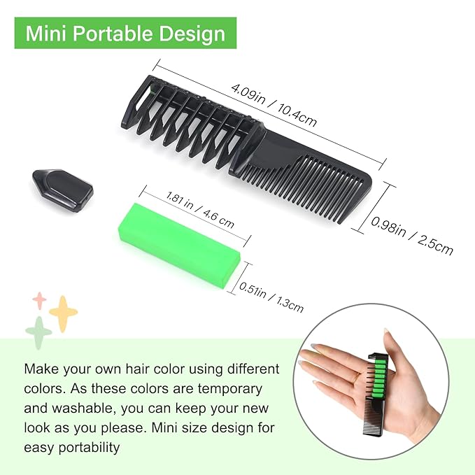 6 PCS Hair Chalk Comb