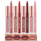 LANGMANNI 4pcs Matte Lipstick with Lipliners Durable Makeup Set,Long-Lasting Non-Stick Cup Not Fade Waterproof Pigmented Velvet Lipgloss Kit Beauty Cosmetics Makeup Gift for Girls(#1+3+5+7)