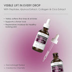 Advanced Clinicals Multi Peptides Serum For Face | Visible Anti Aging Hydrating Collagen Peptide Facial Serum With Vitamin E Helps Improve Look Of Wrinkles, Puffiness, & Uneven Skin Tone, 1.75 Fl Oz