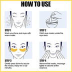 60 Pcs Under Eye Patches, 24K Gold Eye Masks, Collagen Anti Aging Eye Gel Pads, Moisturizing Eye Treatment for Puffy Eyes, Dark Circles, Wrinkles, Fine Lines, HYALURONIC ACID