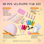 Beetles Gel Nail Polish Kit with U V Light - One Color One Bottle 35 Colors 68 Pcs Gel Polish Kit with Top Base Coat Beauty Must Have DIY Salon Set Seasonal Whispers Collection Gifts for Women Girls
