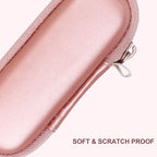 co2CREA Hard Case and Replacement Head Compatible with Finishing Touch Flawless Facial Hair Remover Electric Face Razor for Women (Rose Gold Case + Replacement Head)