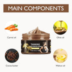 Tanning Accelerator Cream Tan Lotion, Tanning Gel Shine Brown Tanning Cream Natural Brown Tanning Lotion Effective in Sunbeds & Outdoor Sun Luxury Intensive Tanning Cream Tanning Accelerator Outdoor