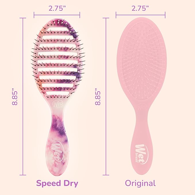Wet Brush Speed Dry Hair Brush - Watermark (Color Wash) - Vented Design and Ultra Soft HeatFlex Bristles Are Blow Dry Safe With Ergonomic Handle Manages Tangle and Uncontrollable Hair - Pain-Free