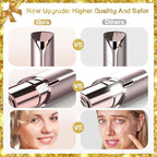 gurelax Facial Hair Remover for Women, Painless Hair Removal Device(with 2 x Replacement Heads) -Best Touch Face Shaver for Mother/Wife/Girlfriend, Electric Razors for Upper Lip, Chin