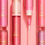 Juvia's Place Smoothie Lip Gloss Tutti Fruitty - Hydrating Cream Lipgloss with Pink & Mauve Tones - Non Sticky Plumping Glosses - High Shine Lipgloss for Women - Lip Plumper w/Cocoa Butter & Chia Oil