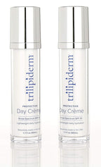 Trilipiderm Protective Day Crème, Broad Spectrum SPF 30 – 2-PACK – Lightweight, Fast-Absorbing Moisturizing Sunscreen, TSA-Friendly 1.7 Ounce Airless Pump Bottles