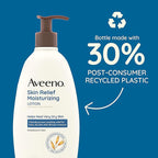 Aveeno Skin Relief Moisturizing Lotion for Very Dry, Itchy, Dry Skin, Body Moisturizer, Soothing Triple Oat & Shea Butter, Fragrance-Free, Non-Greasy, 33 fl oz