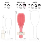 Tangle Teezer Ultimate Detangler Curly Hair Brush, Dry & Wet Hairbrush, Reduces Frizz & Breakage, for 3C to 4C Curly Hair Types, Coral Pink