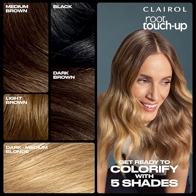 Clairol Root Touch-Up Color + Volume 2-in-1 Temporary Spray, Light Brown Hair Color, Pack of 1