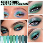 9Colors Green Avocado Color Colorful Bright Eyeshadow Palette Makeup,Highly Pigmented Matte Sparkle Eye Shadow Palette Long Lasting Waterproof Blendable,Emerald Bright Eyeshadow Palette