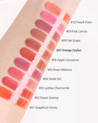 THESAEM Saemmy's Ade Shot Tint - Korean Lip Tint, Water Gel Lip Stain with Plump Glowy Moisturizing Finish, Buildable Radiant Gloss, Long-Lasting Comfort, 0.1 fl.oz. (07 Orange Ceylon)