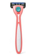 Preserve Shave 5 Five Blade Refillable Razor, Made from Recycled Materials, Coral Pink