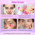 Eye Masks (24 Pairs) - Gift for Her - Under Eye Patches for Dark Circles, Puffiness, Wrinkles, Soothing & Hydrating, Skincare Eye Gel Pads, Beauty Essential for Women, Bridesmaid Gifts