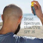 Oars + Alps Face & Scalp Sunscreen Spray Mist, SPF 35 Facial & Hair Sunscreen, Protects from Blue Light, Incfused with Aloe Vera + Cucumber, Water & Sweat Resistant, Summer Splash Scent, 2pk