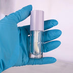 COSIDEA 14pcs Empty 6ml big doe foot wand Chunky lip gloss tubes for DIY lipgloss,Pink round lipgloss containers tubes with thick wand (Purple)