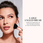 LUMINESS Dual-Sided Angled Buffing Brush - Cruelty-Free Synthetic Bristles Ideal for Foundation & Primer - Soft Fibers Gives Silky Touch on Skin & Creates Flawless Base with Perfect Finish