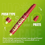 3 Colors Fat Lip Oil Click Slick, Moisturizing and Long-lasting Lip Balm, Non-stick and High Pigment Lip Glow Oil, Lightweight Lip Plumper with Coconut Oil (Set: A)